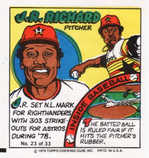 1979 Topps Comics       023      J.R. Richard